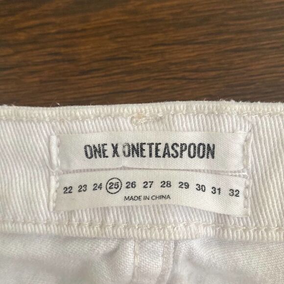 A11 Women's One Teaspoon Freebird 2 Distressed Zip Ankle Jeans Fair Condition 25 - Picture 2 of 14